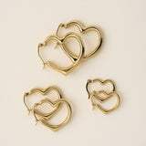 Large Heartset Hoops