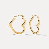 Large Heartset Hoops