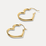 Large Heartset Hoops