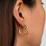 Large Heartset Hoops