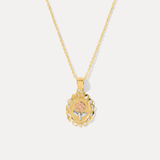 Flower Portrait Necklace