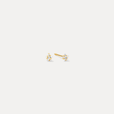 Baby Solitaire Star Studs