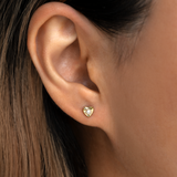Sunburst Pearl Heart Stud
