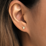 Sunburst Pearl Heart Stud
