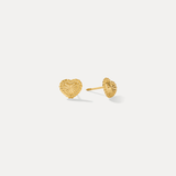 Beaded Sunburst Heart Studs