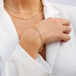 alliciante 14k gold the cuban chain bracelet