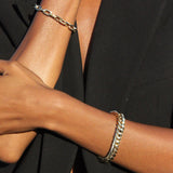 alliciante 14k gold bold link miami chain bracelet