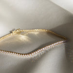 alliciante 14k gold the bling band tennis bracelet cubic zirconia