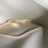 alliciante 14k gold the bling band tennis bracelet cubic zirconia