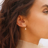 Pearl Bar Drop Earrings