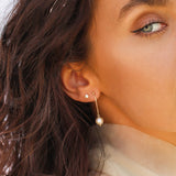 Pearl & Chain Drop Earrings