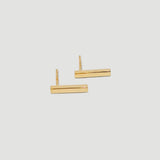 alliciante 14k gold bar studs earrings