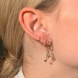 Single Initial Earring
