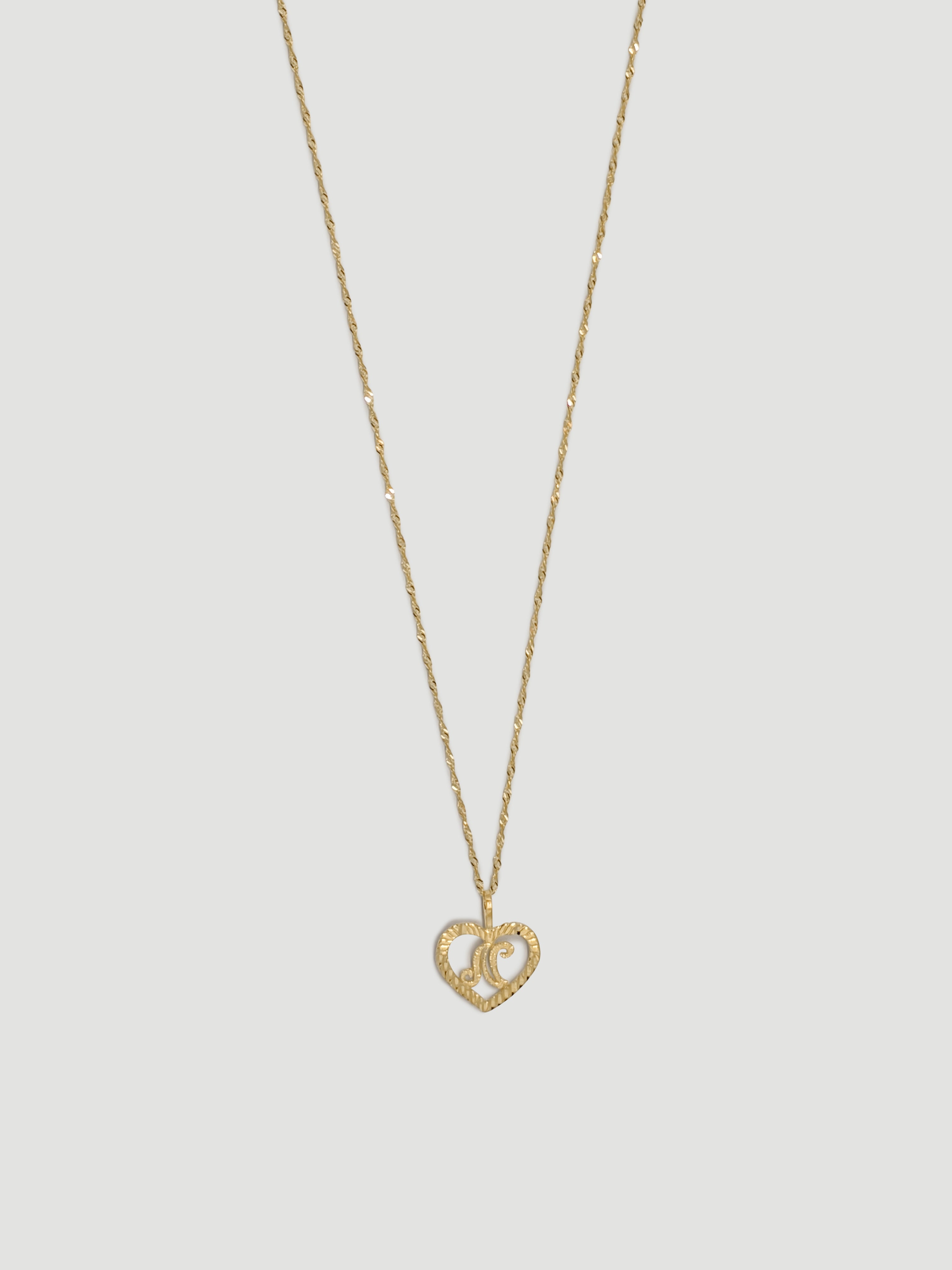 alliciante 14k gold initially in love letter heart pendant necklace