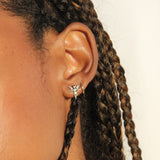 alliciante 14k gold cherub studs earrings