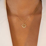 alliciante 14k gold initially in love letter heart pendant necklace