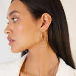 alliciante 14k gold hoops stack