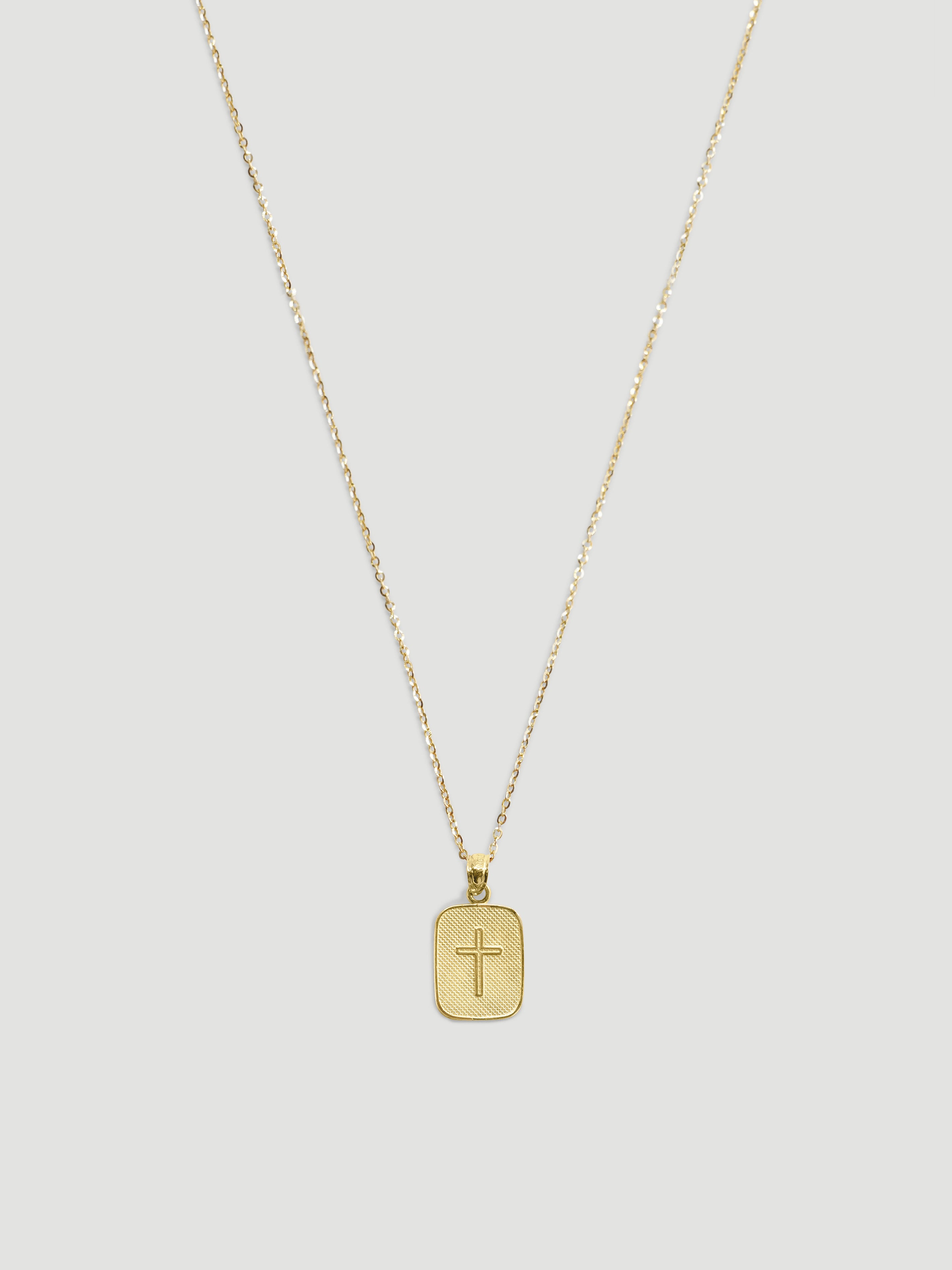 alliciante 14k gold mini santo dove reversible cross pendant necklace 