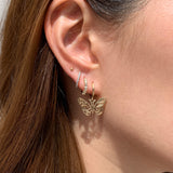 Round Baguette Earrings