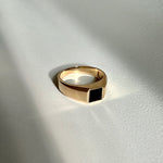 alliciante 14k gold the onyx signet ring