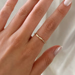 alliciante 14k gold the twisted bling band  cubic zirconia ring