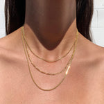 alliciante 14k gold franco chain stack