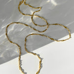 14K gold sunburst singapore chain