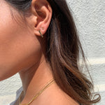alliciante 14k gold bar studs earrings stack