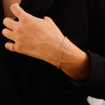 alliciante 14k gold the mini cuban chain bracelet