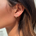 alliciante 14k gold small basic huggies earrings stack