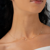 Pearl & Bead Station Necklace