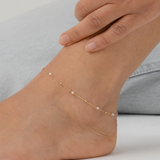 Pearl & Bead Station Anklet