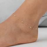 Pearl & Bead Station Anklet