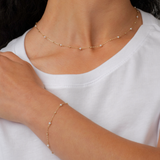Pearl & Bead Station Bracelet