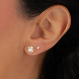 Baby Solitaire Star Studs