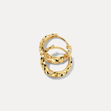 Diamond Cut Teardrop Hoops
