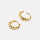 Diamond Cut Teardrop Hoops