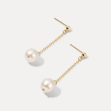 Pearl And Chain Drop Earrings