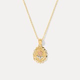 Flower Portrait Necklace
