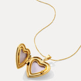Heart Of Gold Locket Necklace
