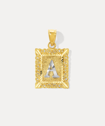 Framed Initial Pendant
