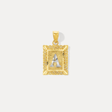 Framed Initial Pendant
