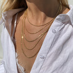alliciante 14k gold franco chain stack