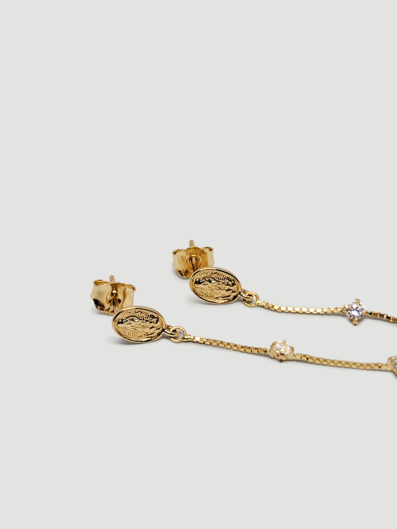 THE ROSARY HANGING EARRINGS