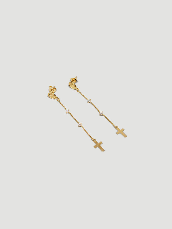THE ROSARY HANGING EARRINGS