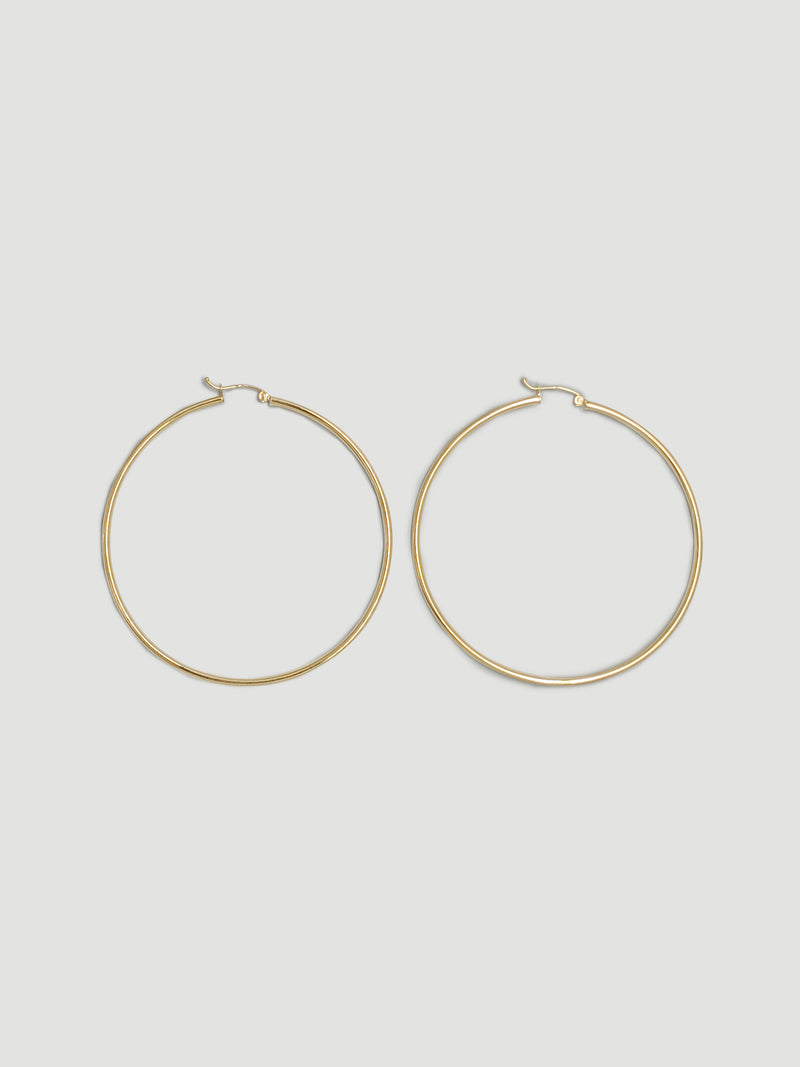 alliciante 14k gold the large hoops