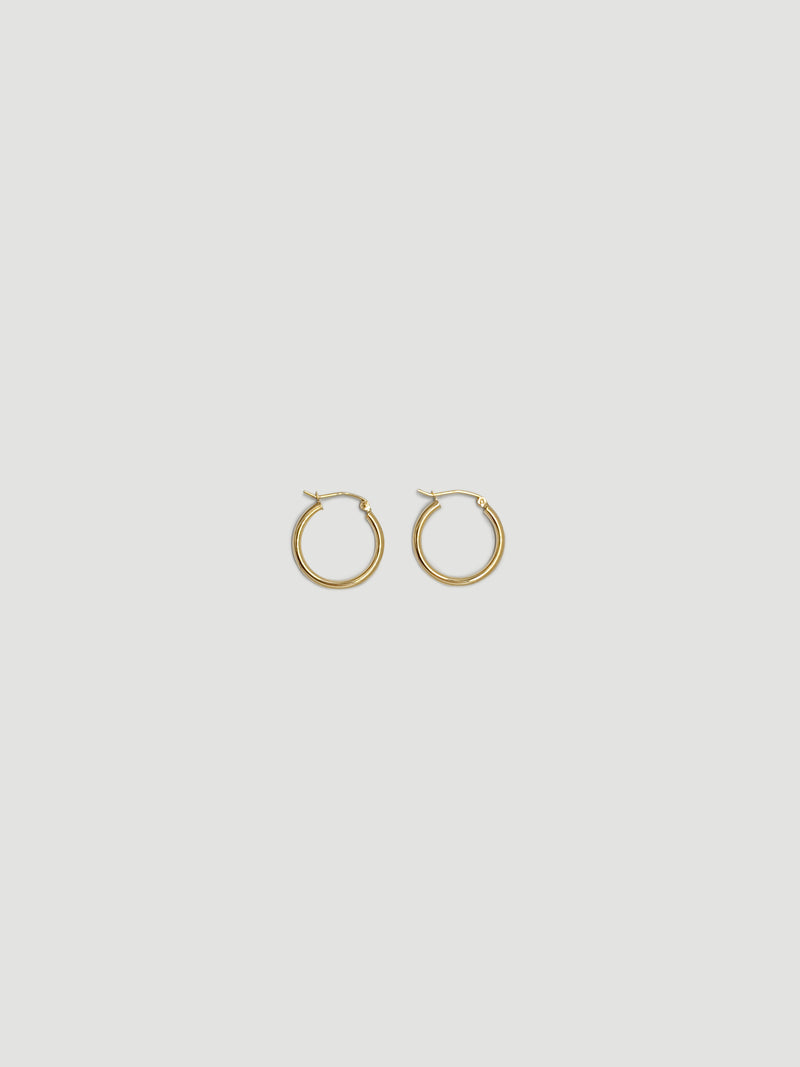 alliciante 14k gold the small hoops