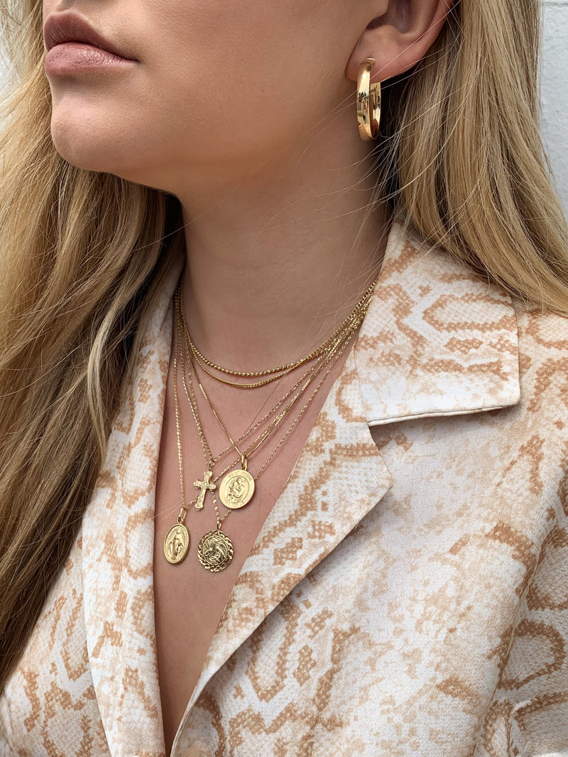 alliciante 14k gold necklaces stack