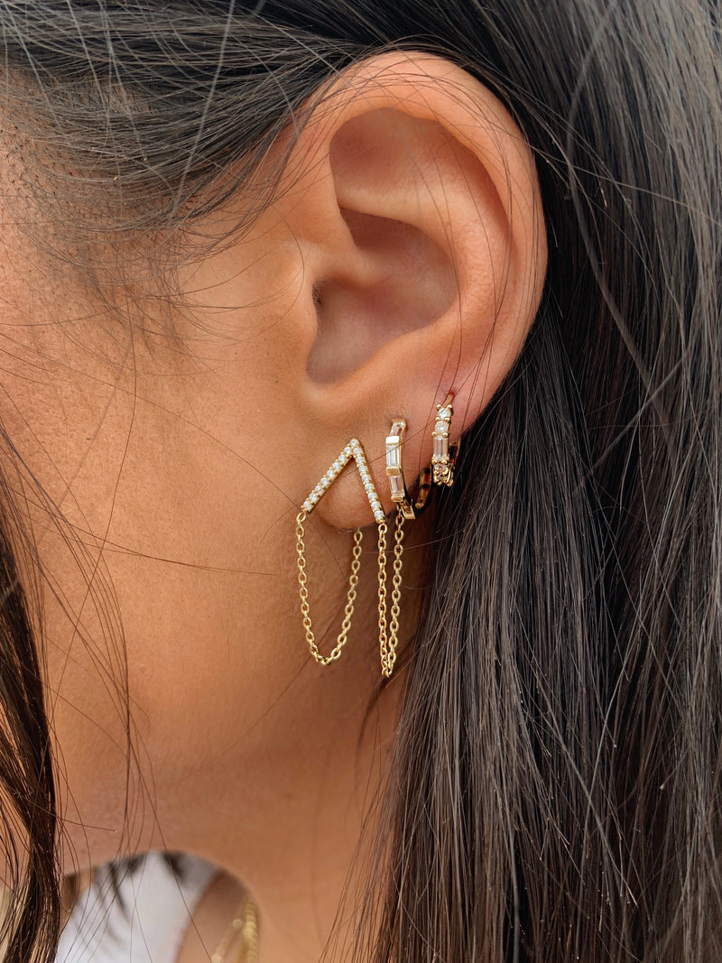 alliciante 14k gold the after party huggies earrings stack