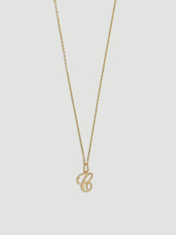 alliciante 14k gold initial letter monogram pendant necklace